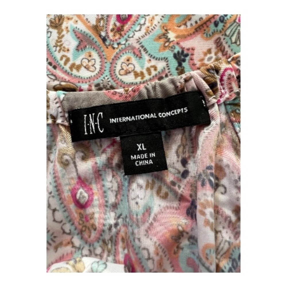 EUC INC women’s paisley embellished sleeveless top | size XL - Picture 8 of 9